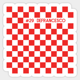 Devlin DeFrancesco Racing Flag Sticker
